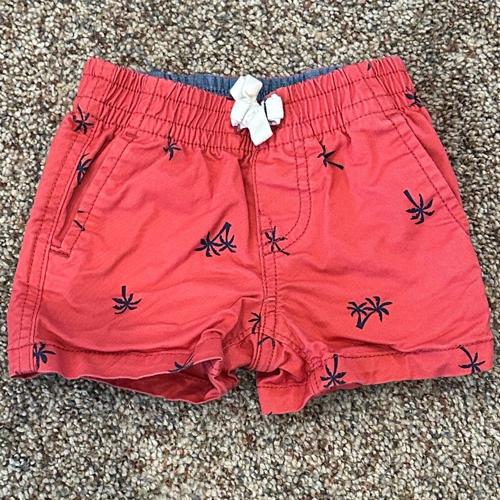 GAP Kids Coral Palm Print Shorts